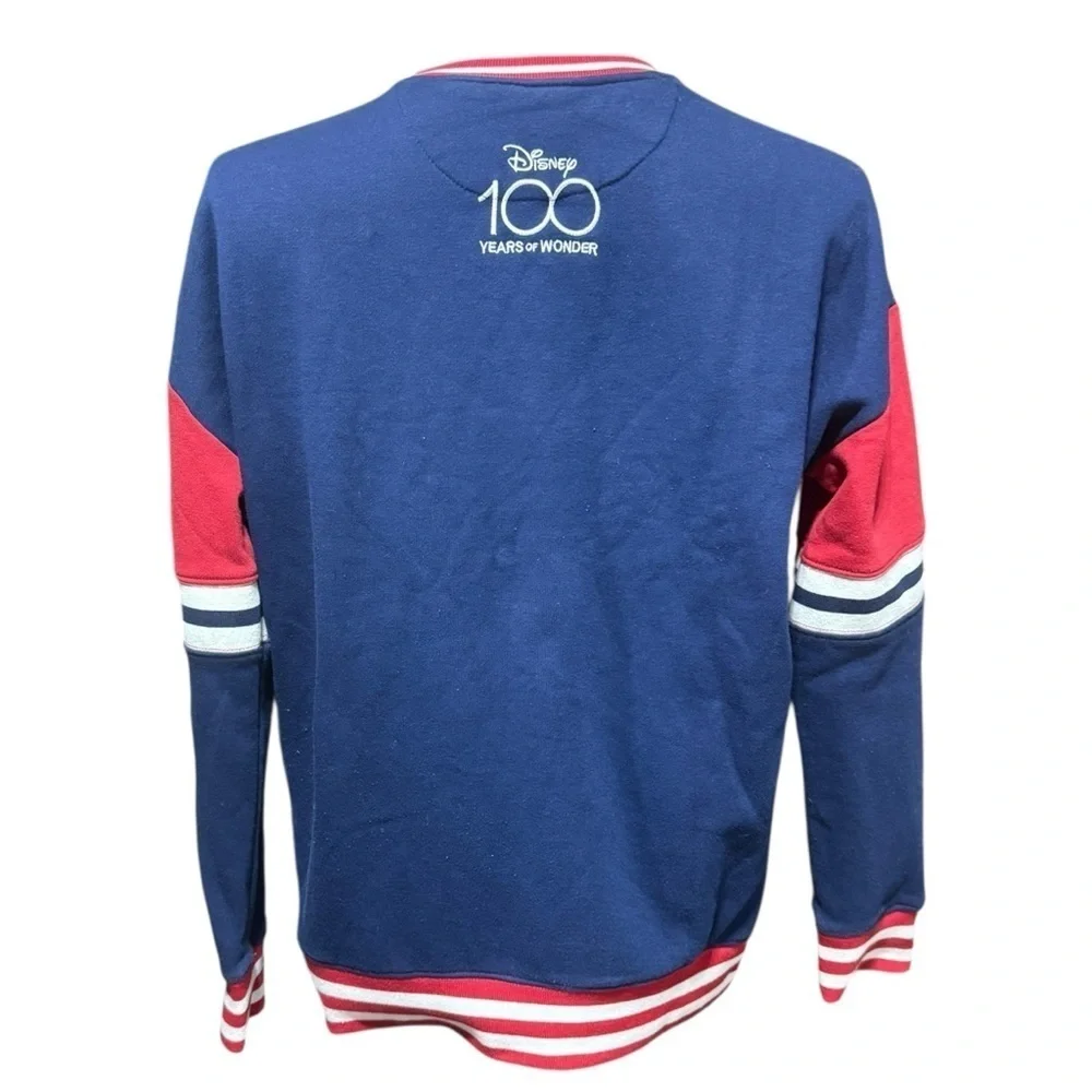 Disney 100 Winnie the Pooh Balloon Crewneck Sweatshirt Size S BoxLunch Blue Red - Picture 2 of 9